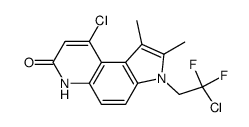 9-Chloro-3-(2-chloro-2,2-difluoroethyl)-1,2-dimethyl-3,6-dihydro-pyrrolo[3,2-f]quinolin-7-one结构式
