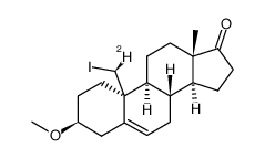 (19S)-19-iodo-3β-methoxy(19(2)H1)androst-5-en-17-one结构式