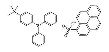 (4-tert-butylphenyl)-diphenylsulfanium,pyrene-1-sulfonate Structure