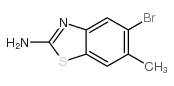 5-溴-6-甲基-1,3-苯并噻唑-2-胺结构式
