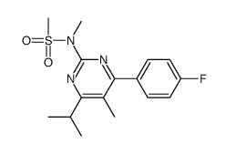 N-[4-(4-fluorophenyl)-5-methyl-6-propan-2-ylpyrimidin-2-yl]-N-methylmethanesulfonamide结构式