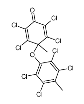 2,3,5,6-tetrachloro-4-methyl-4-(2,3,5,6-tetrachloro-4-methyl-phenoxy)-cyclohexa-2,5-dienone Structure