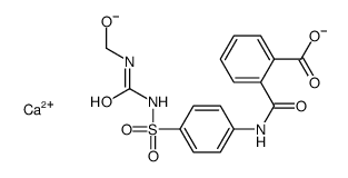 calcium 2-[[[4-[[[[(oxidomethyl)amino]carbonyl]amino]sulphonyl]phenyl]amino]carbonyl]benzoate structure