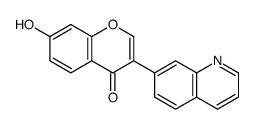 7-hydroxy-3-quinolin-7-ylchromen-4-one结构式