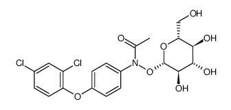 β-D-Glucopyranose, 1-O-[acetyl[4-(2,4-dichlorophenoxy)phenyl]amino] Structure