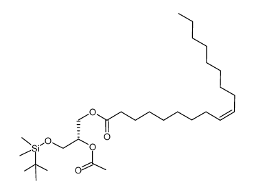 1-O-tert-butyldimethylsilyl-2-acetyl-3-oleoyl-sn-glycerol Structure