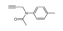 acetic acid-(N-prop-2-ynyl-p-toluidide) Structure