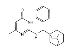 2-[(1-adamantyl)(phenyl)methyl]amino-6-methyl-4(3H)-pyrimidinone结构式