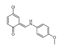 4-chloro-6-[(4-methoxyanilino)methylidene]cyclohexa-2,4-dien-1-one结构式