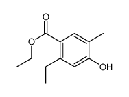 ethyl 2-ethyl-4-hydroxy-5-methylbenzoate Structure