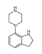 7-Piperazin-1-yl-2,3-dihydro-1H-indole结构式