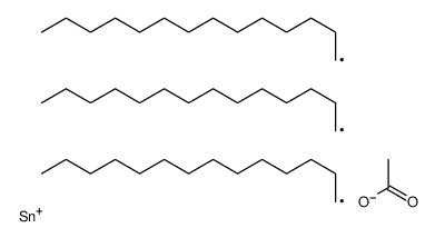 tri(tetradecyl)stannyl acetate Structure