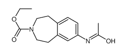 7-乙酰氨基-1,2,4,5-四氢苯并[d]氮杂卓-3-羧酸乙酯结构式