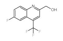 6-氟-4-(三氟甲基)-2-喹啉甲醇结构式