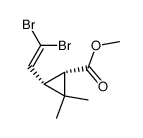 methyl cis-3-(2,2-dibromoethenyl)-2,2-dimethylcyclopropanecarboxylate结构式