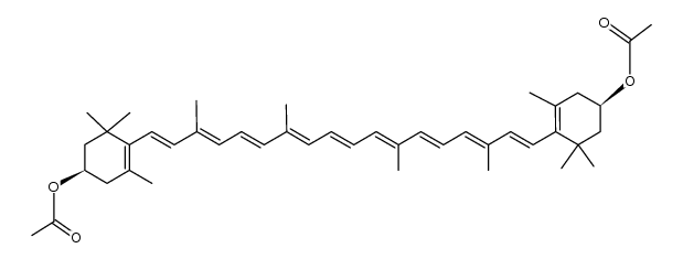 (all-E,3R,3'R)-β,β-carotene-3,3'-diol diacetate结构式