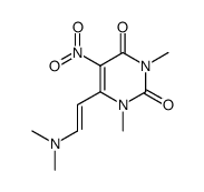 1,3-dimethyl-6-(2-dimethylaminovinyl)-5-nitrouracil Structure