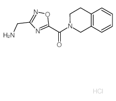 [5-(3,4-Dihydroisoquinolin-2(1H)-ylcarbonyl)-1,2,4-oxadiazol-3-yl]methylamine hydrochloride Structure