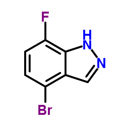 4-溴-7-氟-1H-吲唑结构式