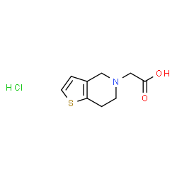 2-{4H,5H,6H,7H-噻吩并[3,2-c]吡啶-5-基}乙酸盐酸盐结构式