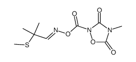 2-methyl-2-(methylthio)propanal O-(4-methyl-3,5-dioxo-1,2,4-oxadiazolidine-2-carbonyl) oxime结构式