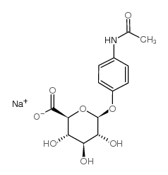 P-乙酰氨基苯-B-D-葡萄糖酸钠盐结构式