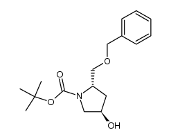 (2S,4R)-tert-butyl 2-((benzyloxy)methyl)-4-hydroxypyrrolidine-1-carboxylate结构式