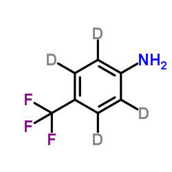 4-(Trifluoromethyl)aniline-d4结构式
