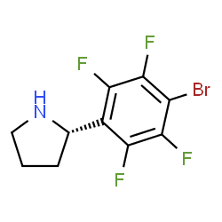 (2S)-2-(4-溴甲基-2,3,5,6-四氟苯基)吡咯烷结构式