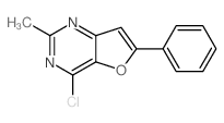 4-氯-2-甲基-6-苯基呋喃并[3,2-d]嘧啶结构式