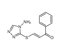 3-[(4-amino-1,2,4-triazol-3-yl)sulfanyl]-1-phenylprop-2-en-1-one结构式