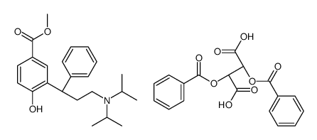 3-[(1R)-3-Bisisopropylamino-1-phenylpropyl-4-hydroxy Benzoic Acid Methyl Ester Dibenzoyl-D-tartaric Acid Salt结构式