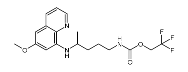 8-[4-(2,2,2-trifluoroethoxycarbonyl)amino-1-methylbutylamino]-6-methoxyquinoline结构式