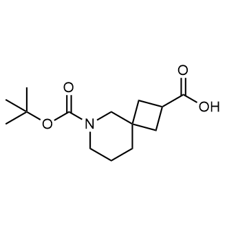 6-(叔丁氧基羰基)-6-氮杂螺[3.5]壬烷-2-羧酸结构式