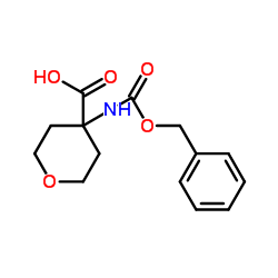4-(Cbz-氨基)四氢吡喃-4-甲酸结构式