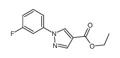 ethyl 1-(3-fluorophenyl)pyrazole-4-carboxylate结构式