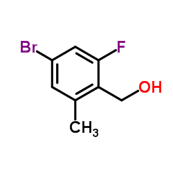 (4-Bromo-2-fluoro-6-methylphenyl)methanol Structure