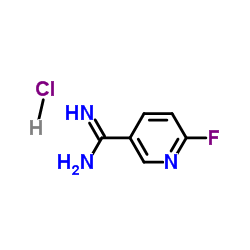 6-氟吡啶-3-羧酰亚胺酰胺盐酸盐结构式