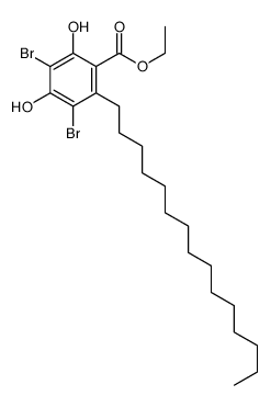 ethyl 3,5-dibromo-2,4-dihydroxy-6-pentadecylbenzoate Structure