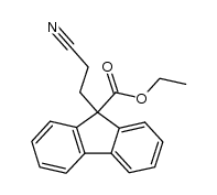 9-(2-cyano-ethyl)-fluorene-9-carboxylic acid ethyl ester Structure