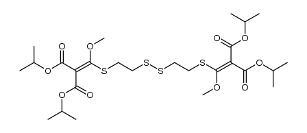 tetraisopropyl 2,2'-(2,13-dioxa-4,7,8,11-tetrathiatetradecane-3,12-diylidene)dimalonate Structure