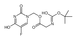 1-(N-tert-Butyloxycarbonyl)glycyloxymethyl-5-fluorouracil结构式