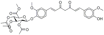 Curcumin β-D-Glucuronide Triacetate Methyl Ester结构式