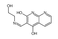 1,8-Naphthyridin-2(1H)-one,4-hydroxy-3-[[(2-hydroxyethyl)imino]methyl]-(9CI) structure