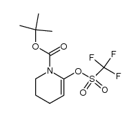 6-trifluoromethanesulfonyloxy-3,4-dihydro-2H-pyridine-1-carboxylic acid tert-butyl ester结构式