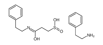 3-oxo-3-(2-phenylethylamino)propane-1-sulfinic acid,2-phenylethanamine结构式