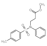 methyl 3-[(4-methylphenyl)sulfonyl-phenyl-amino]propanoate结构式