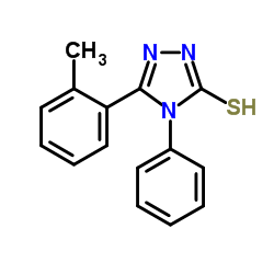 5-(2-Methylphenyl)-4-phenyl-2,4-dihydro-3H-1,2,4-triazole-3-thione结构式
