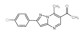 1-[2-(4-氯苯基)-7-甲基吡唑并[1,5-a]嘧啶-6-基]-1-乙酮结构式