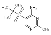 5-叔丁基磺酰基-2-甲基嘧啶-4-胺结构式